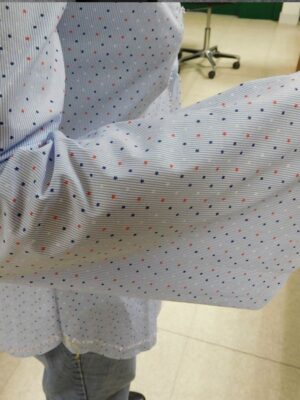 Raccourcissement des manches avec fente